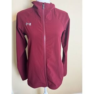 Under Armour Jacket Women's Size XS Golf Full Zip Burgundy Lightweight
